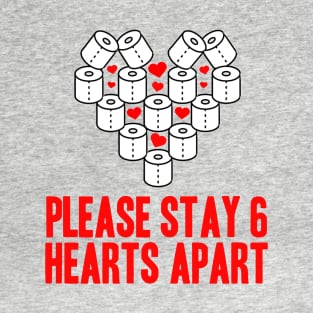 Valentines Day 6 Hearts Apart T-Shirt